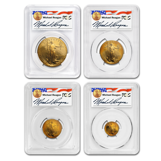 2002-W 4-Coin Proof American Gold Eagle Set PR-70 PCGS 2002-W 4-Coin Proof American Gold Eagle Set PR-70 PCGS