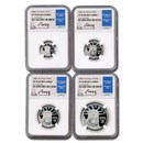 2002-W 4-Coin Proof American Platinum Eagle Set PF-70 NGC (Moy)