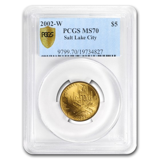 2002-W Gold $5 Commem Olympic Winter Games MS-70 PCGS 2002-W Gold $5 Commem Olympic Winter Games MS-70 PCGS