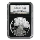 2002-W Proof American Silver Eagle PF-69 NGC (Retro Black Insert)