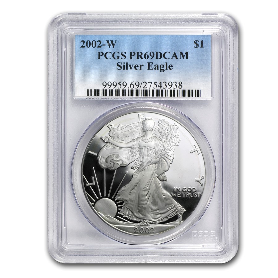 2002-W Proof American Silver Eagle PR-69 PCGS