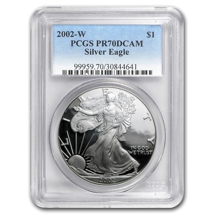 2002-W Proof American Silver Eagle PR-70 PCGS