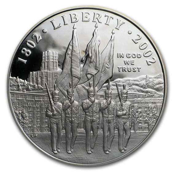 2002-W West Point Bicentennial $1 Silver Commem Pf (Capsule Only)