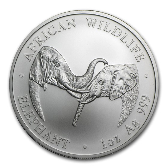 2002 Zambia 1 oz Silver Elephant BU 2002 Zambia 1 oz Silver Elephant BU
