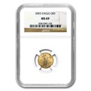 2003 1/10 oz American Gold Eagle MS-69 NGC