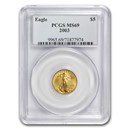2003 1/10 oz American Gold Eagle MS-69 PCGS