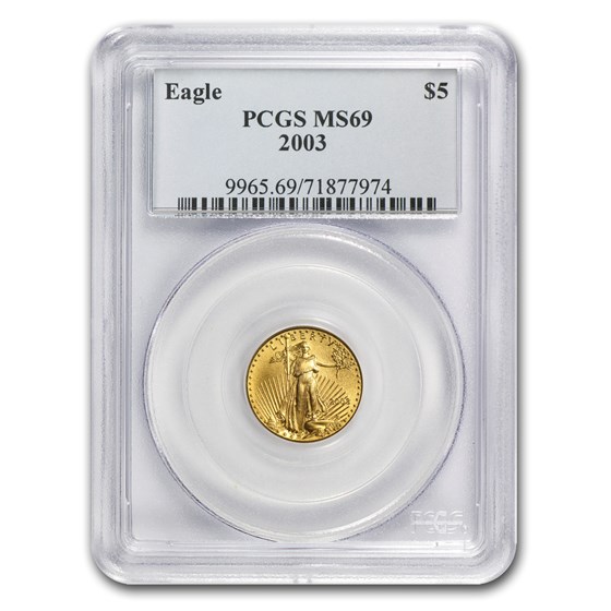 2003 1/10 oz American Gold Eagle MS-69 PCGS 2003 1/10 oz American Gold Eagle MS-69 PCGS