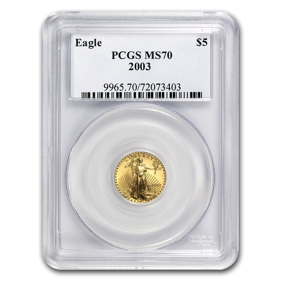 2003 1/10 oz American Gold Eagle MS-70 PCGS
