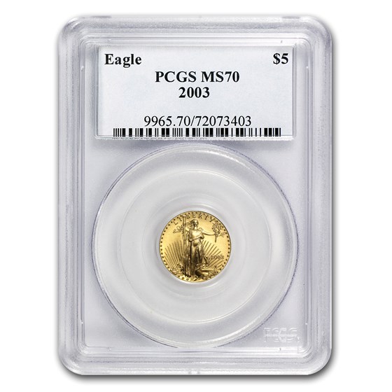 2003 1/10 oz American Gold Eagle MS-70 PCGS 2003 1/10 oz American Gold Eagle MS-70 PCGS