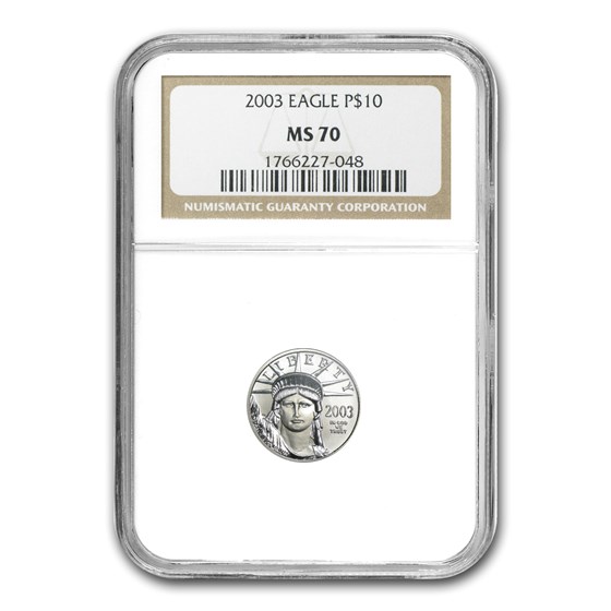 2003 1/10 oz Platinum American Eagle MS-70 NGC 2003 1/10 oz Platinum American Eagle MS-70 NGC
