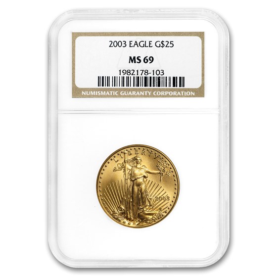 2003 1/2 oz American Gold Eagle MS-69 NGC