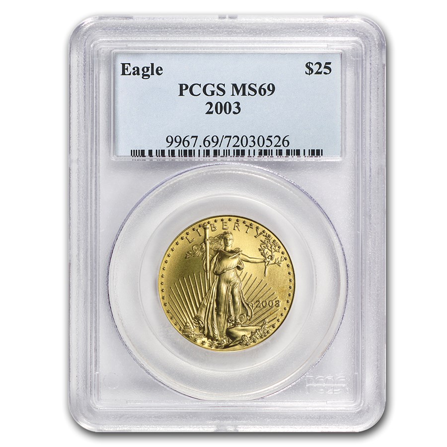 2003 1/2 oz American Gold Eagle MS-69 PCGS