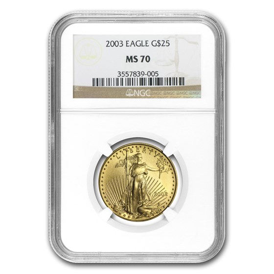 2003 1/2 oz American Gold Eagle MS-70 NGC 2003 1/2 oz American Gold Eagle MS-70 NGC