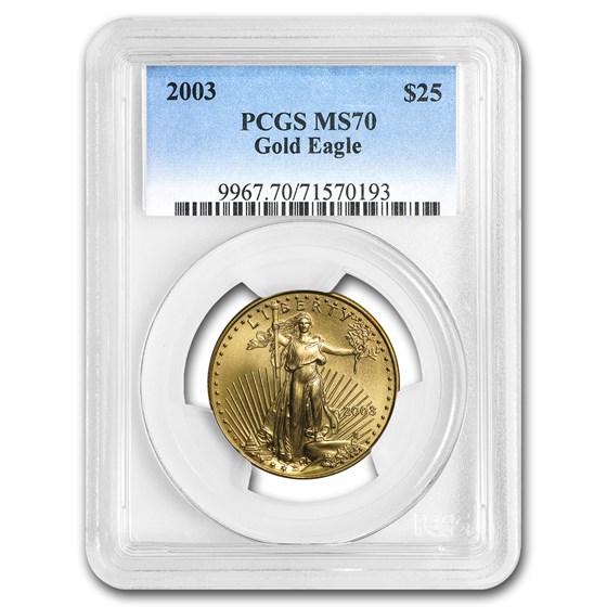 2003 1/2 oz American Gold Eagle MS-70 PCGS 2003 1/2 oz American Gold Eagle MS-70 PCGS