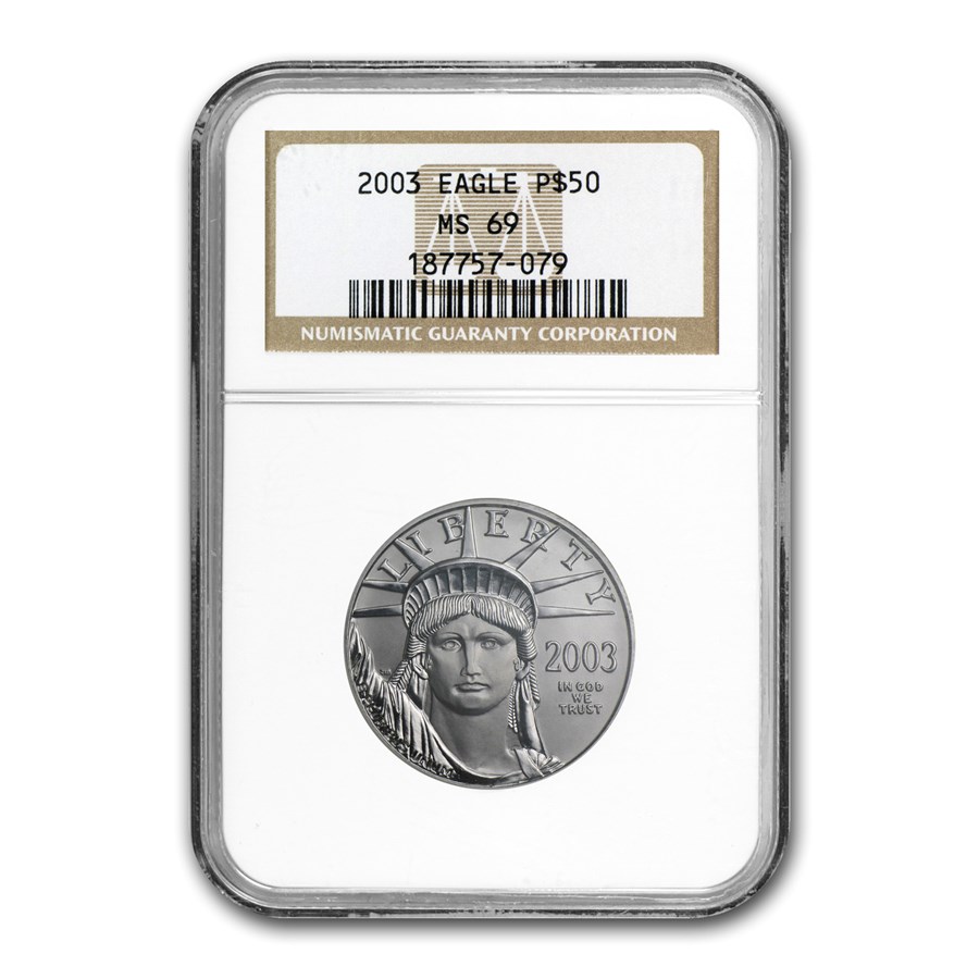 2003 1/2 oz American Platinum Eagle MS-69 NGC
