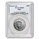 2003 1/2 oz American Platinum Eagle MS-69 PCGS