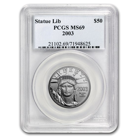 2003 1/2 oz American Platinum Eagle MS-69 PCGS 2003 1/2 oz American Platinum Eagle MS-69 PCGS