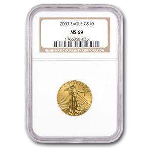 2003 1/4 oz American Gold Eagle MS-69 NGC