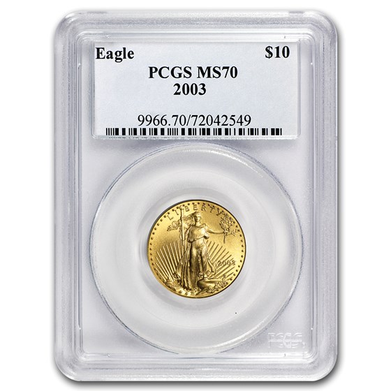 2003 1/4 oz American Gold Eagle MS-70 PCGS 2003 1/4 oz American Gold Eagle MS-70 PCGS