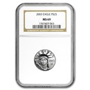 2003 1/4 oz American Platinum Eagle MS-69 NGC