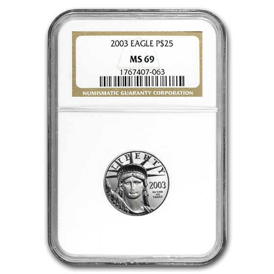 2003 1/4 oz American Platinum Eagle MS-69 NGC 2003 1/4 oz American Platinum Eagle MS-69 NGC