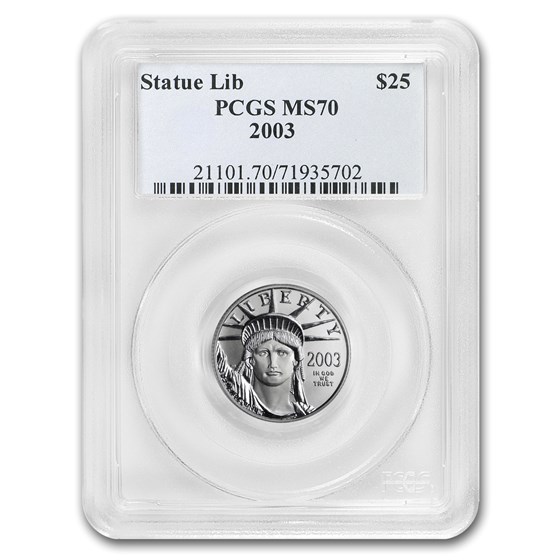 2003 1/4 oz American Platinum Eagle MS-70 PCGS 2003 1/4 oz American Platinum Eagle MS-70 PCGS