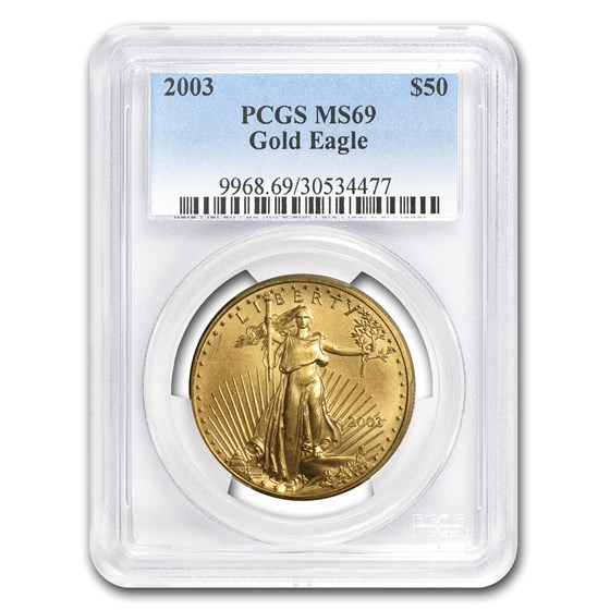 2003 1 oz American Gold Eagle MS-69 PCGS 2003 1 oz American Gold Eagle MS-69 PCGS
