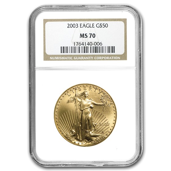 2003 1 oz American Gold Eagle MS-70 NGC 2003 1 oz American Gold Eagle MS-70 NGC