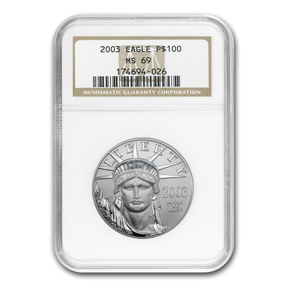 2003 1 oz American Platinum Eagle MS-69 NGC 2003 1 oz American Platinum Eagle MS-69 NGC