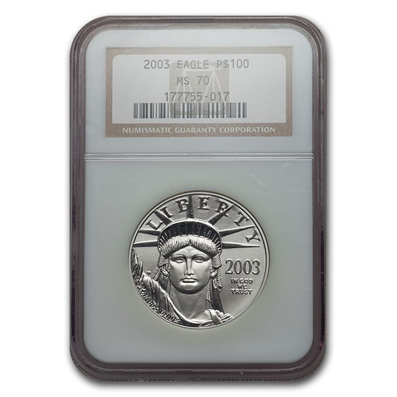 2003 1 oz American Platinum Eagle MS-70 NGC 2003 1 oz American Platinum Eagle MS-70 NGC