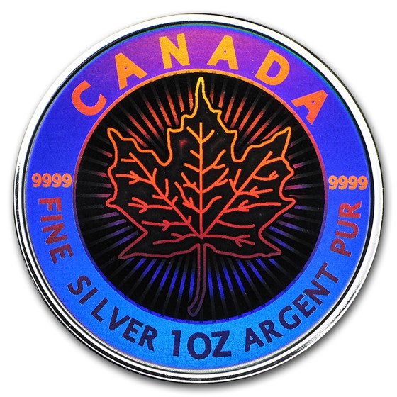 2003 1 oz Silver Canadian Maple Leaf (Hologram) 2003 1 oz Silver Canadian Maple Leaf (Hologram)