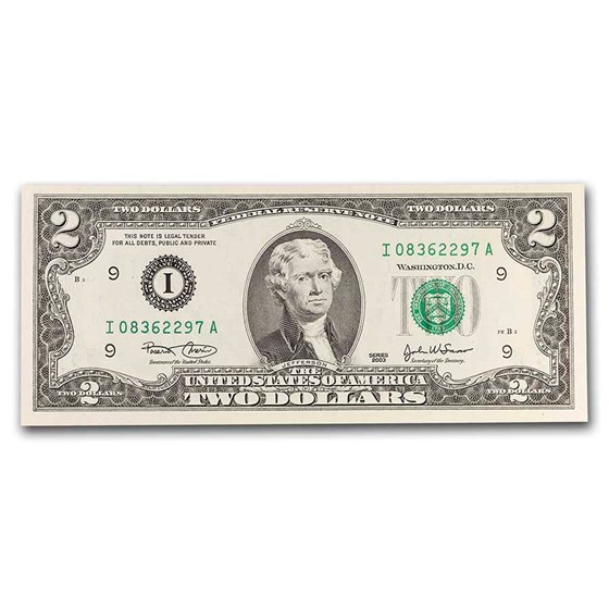 2003 $2.00 FRN CU (Random Districts) 2003 $2.00 FRN CU (Random Districts)