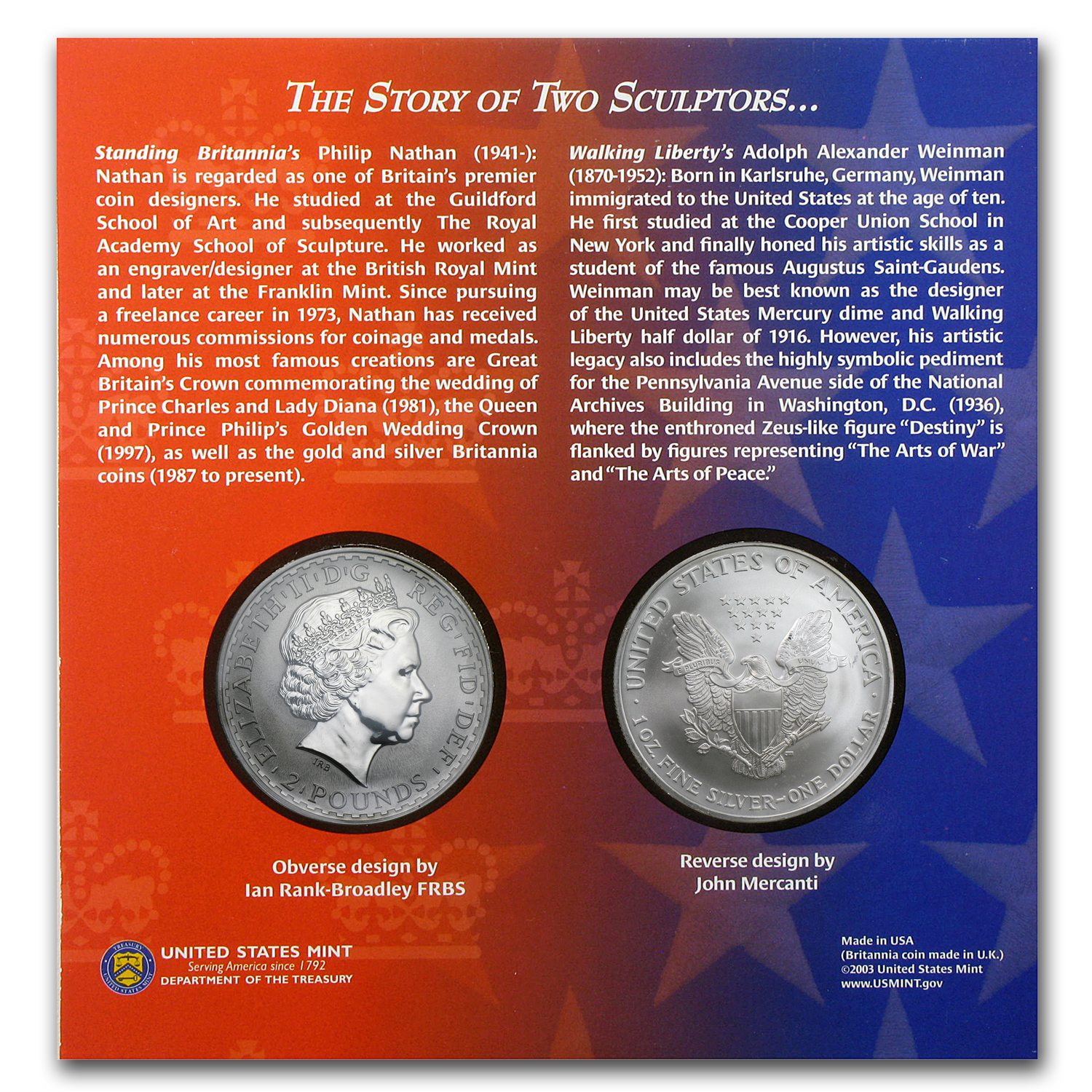 Buy 2003 2-Coin Legacies of Freedom Silver Coin Set | APMEX