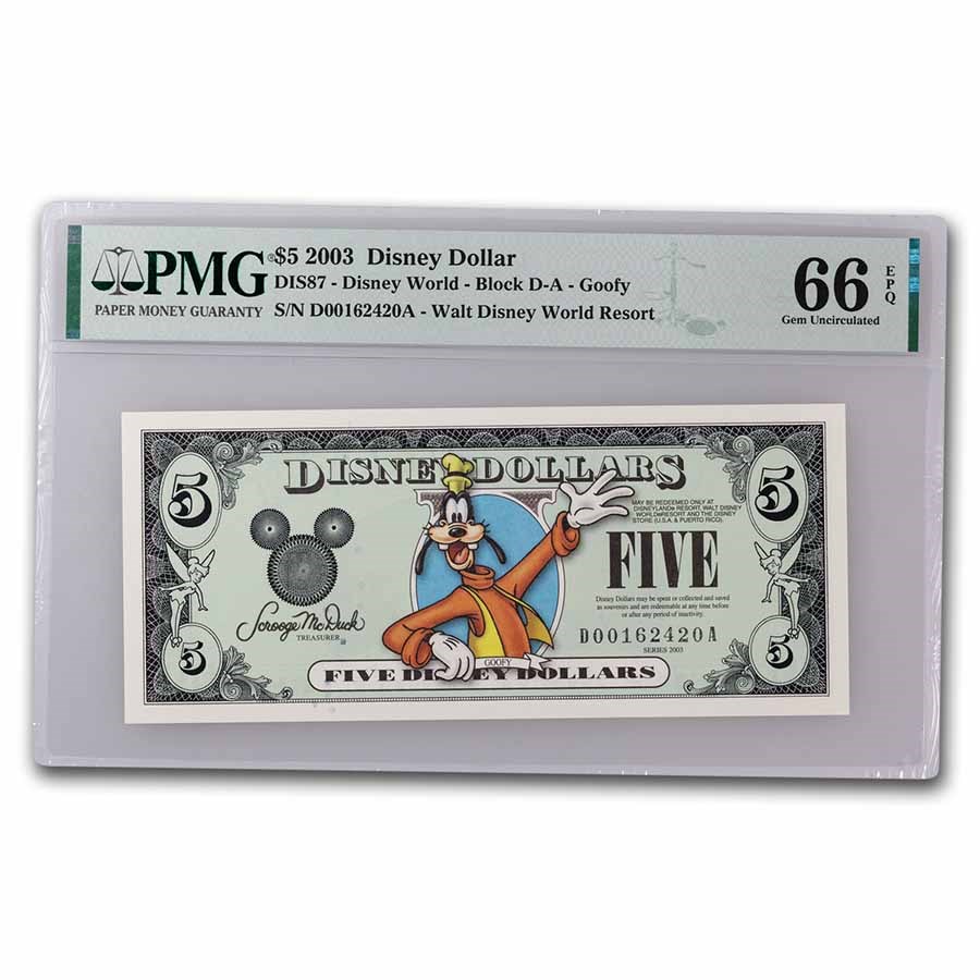 2003 $5.00 (DA) Goofy 2000 Outfit CU-66 EPQ PMG (DIS#87)