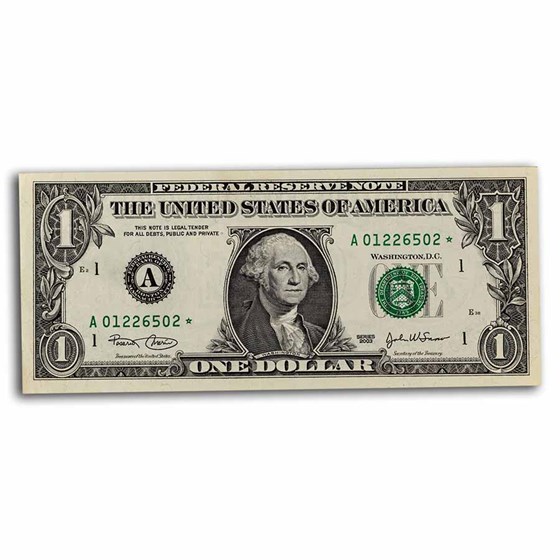 2003* (A-Boston) $1.00 FRN AU (Fr#1928-A*) Star Note