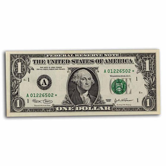 2003* (A-Boston) $1.00 FRN AU (Fr#1928-A*) Star Note 2003* (A-Boston) $1.00 FRN AU (Fr#1928-A*) Star Note