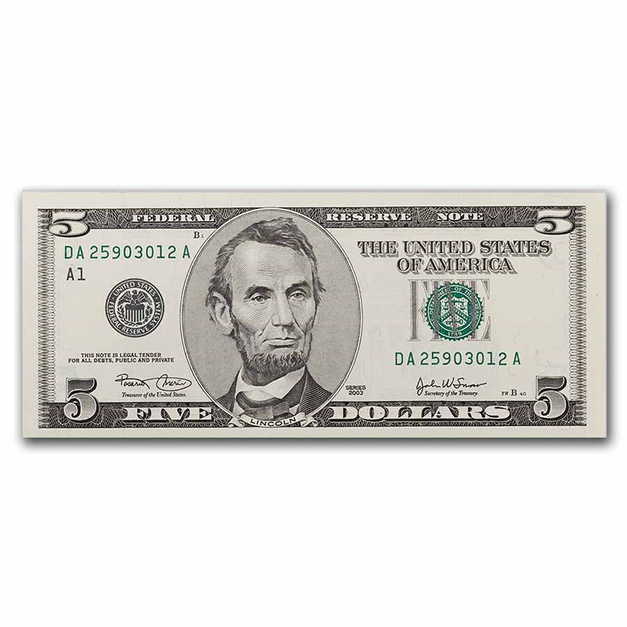 2003 (A-Boston) $5 FRN CU (Fr#1990-A)