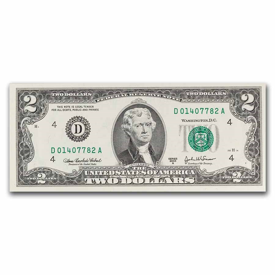 2003-A (D-Cleveland) $2.00 FRN CU (Fr#1938-D)
