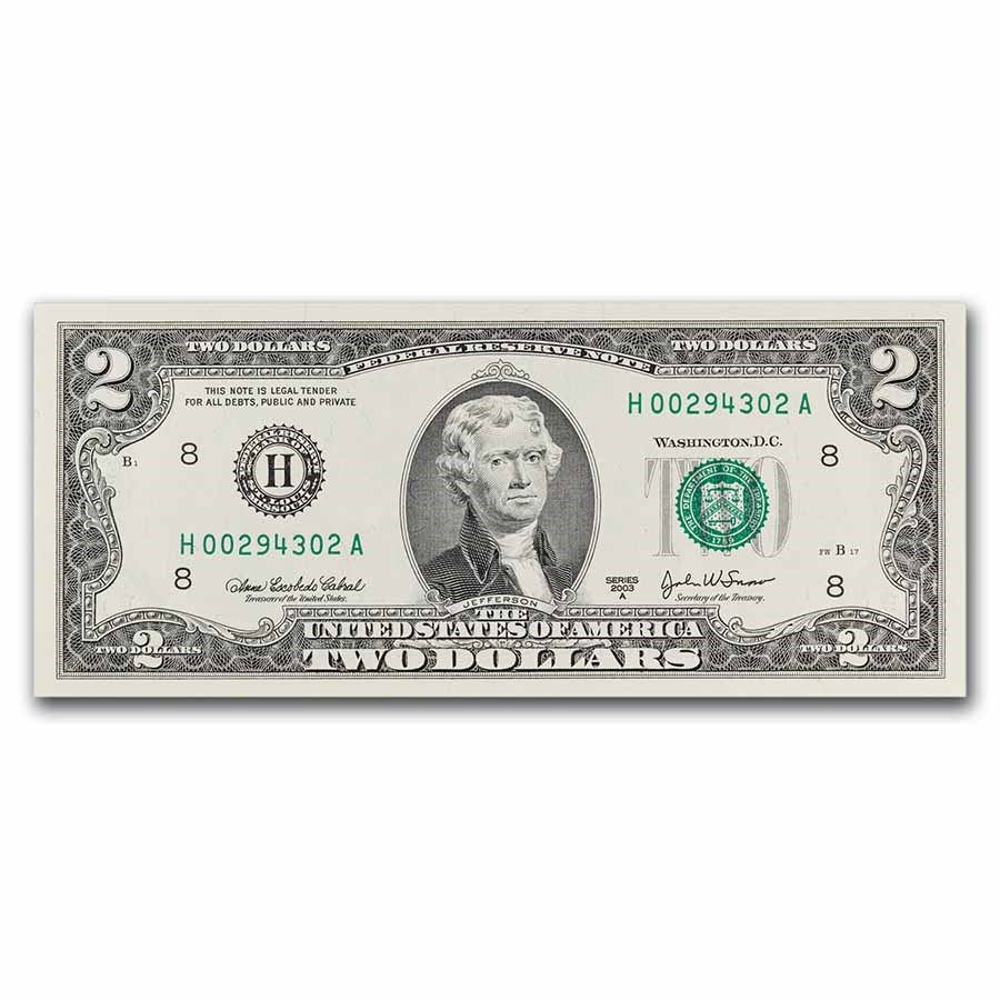 2003-A (H-St. Louis) $2.00 FRN CU (Fr#1938-H)
