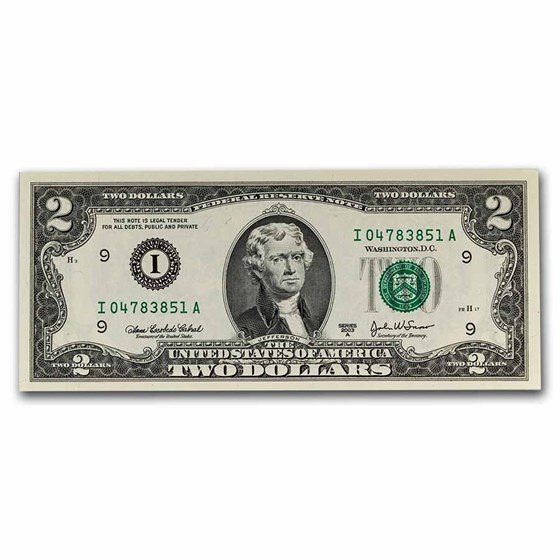 2003-A (I-Minneapolis) $2.00 FRN CU (Fr#1938-I) 2003-A (I-Minneapolis) $2.00 FRN CU (Fr#1938-I)