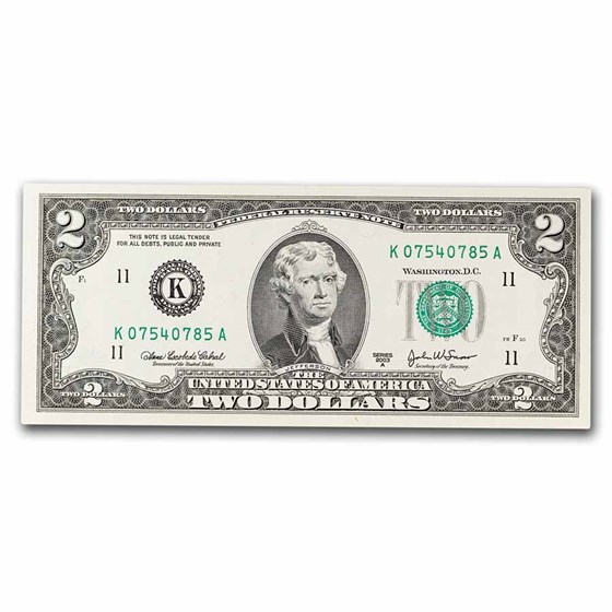 2003-A (K-Dallas) $2.00 FRN CU (Fr#1938-K) 2003-A (K-Dallas) $2.00 FRN CU (Fr#1938-K)