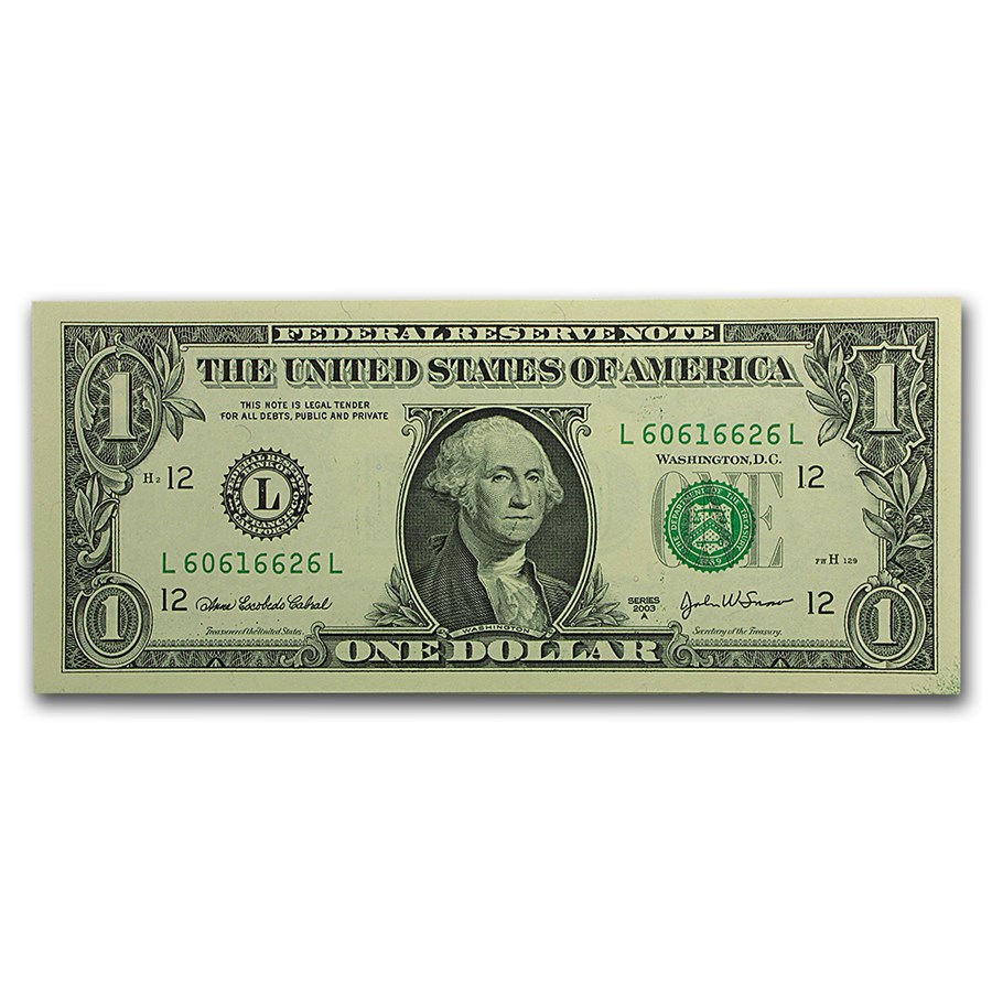 2003-A (L-San Francisco) $1.00 FRN CU (Fr#1930-L)