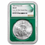2003 American Silver Eagle MS-69 NGC (Green Holder)