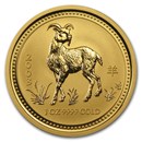 2003 Australia 1 oz Gold Lunar Goat BU (Series I)