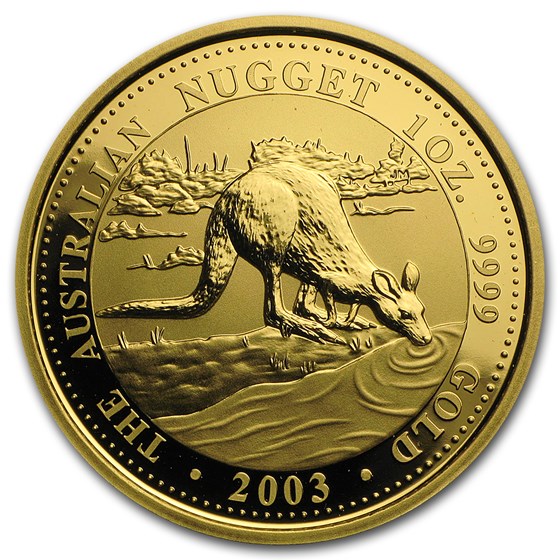 2003 Australia 1 oz Gold Nugget BU