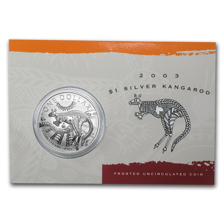 2003 Australia 1 oz Silver Kangaroo (In Display Card)
