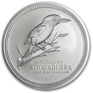2003 Australia 10 oz Silver Kookaburra BU 2003 Australia 10 oz Silver Kookaburra BU