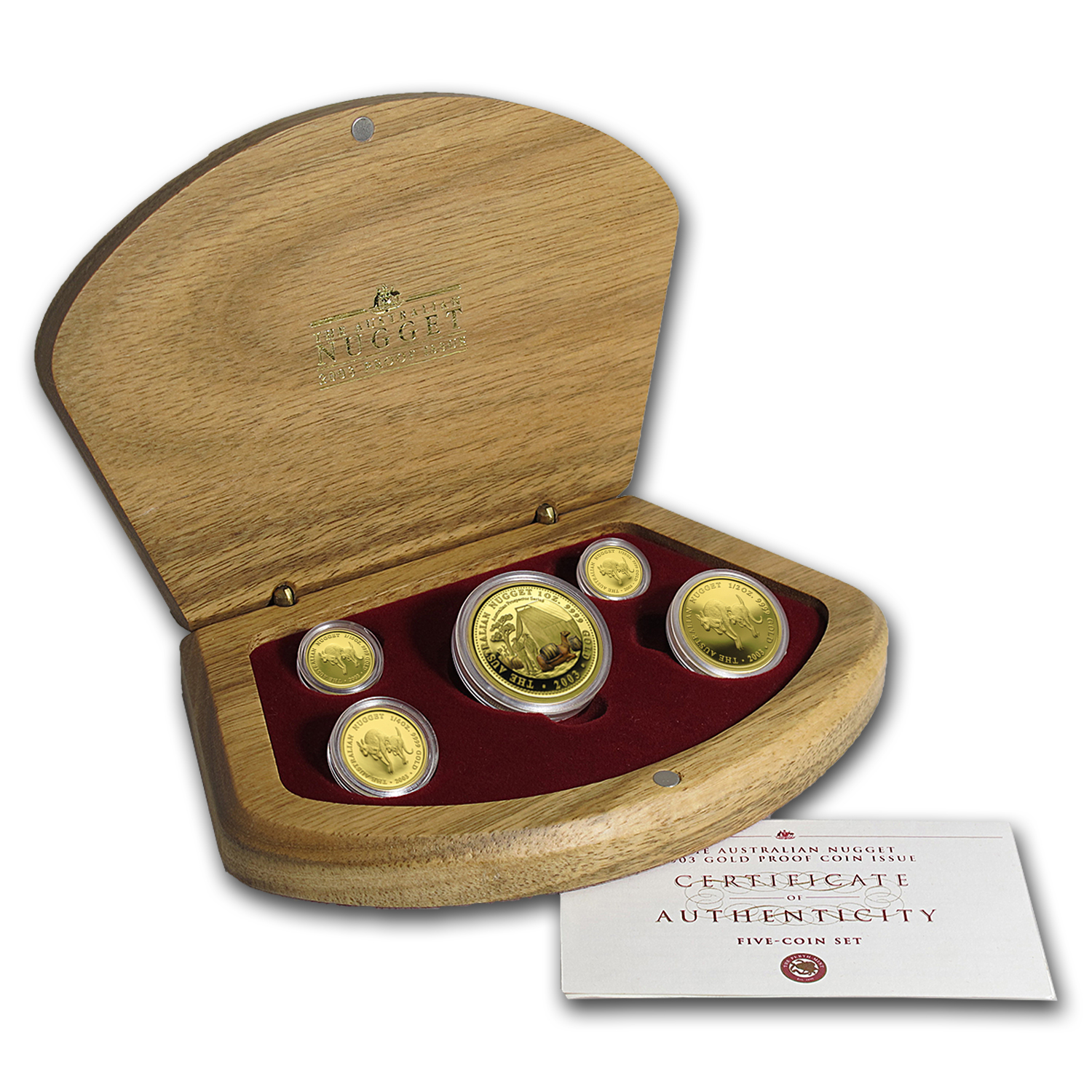 Buy 2003 Australia 5-Coin Gold Nugget Proof Set (Prospector) | APMEX