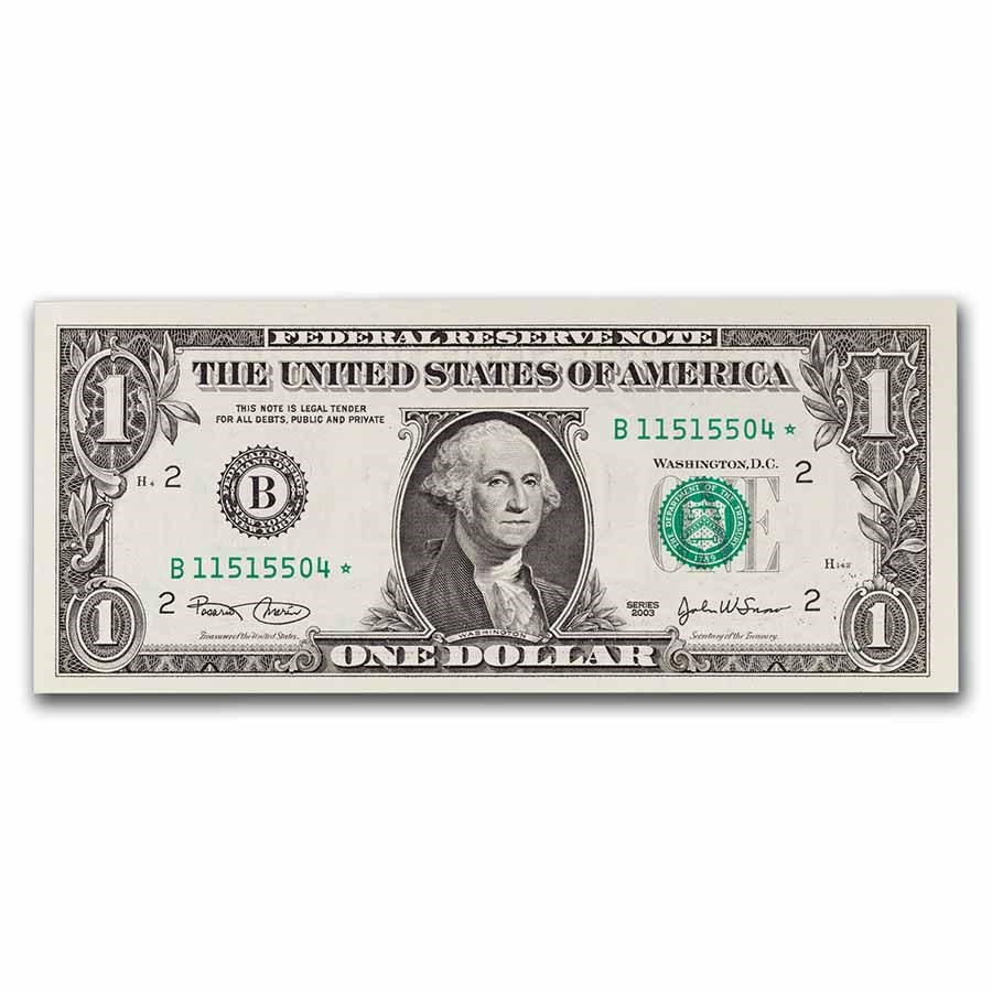 2003* (B-New York) $1.00 FRN CU (Fr#1928-B*) Star Note!