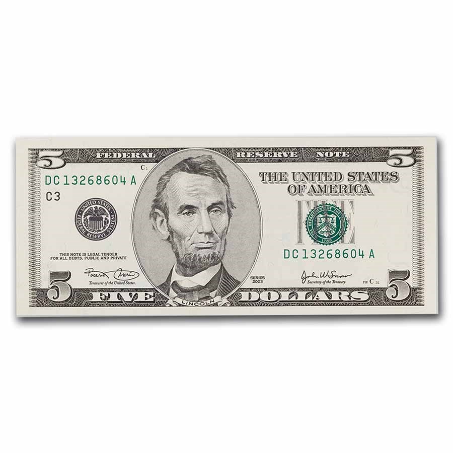 2003 (C-Philadelphia) $5 FRN CU (Fr#1990-C)